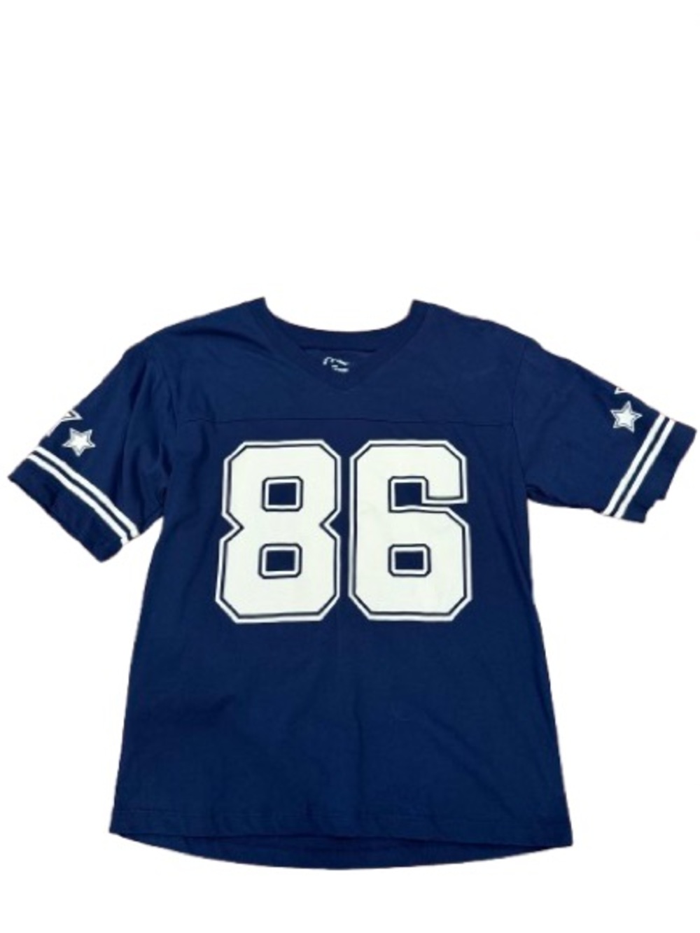 Art & Class Girls Navy '86 Football Tee with Star Sleeve Detail Size Medium